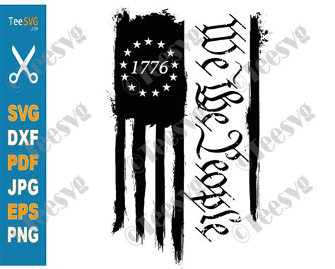 We The People Svg 1776 American Flag Patriotic Png Vintage 4th Of July