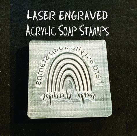 Soap Stamp Custom Acrylic Logo Soap Stamps Laser Engraved Etsy