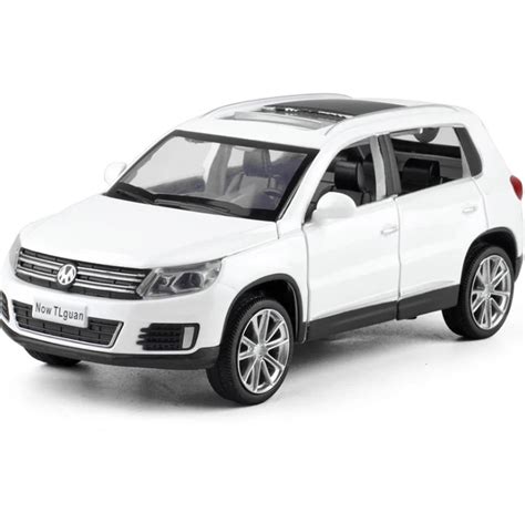 High Simulation 132 Tiguan Suv Alloy Pull Back Toy Car Model Musical