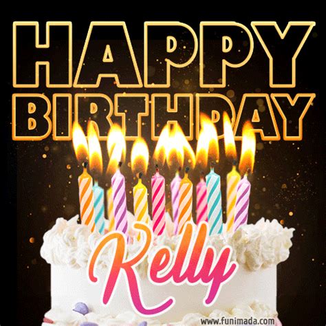 Kelly Animated Happy Birthday Cake  Image For Whatsapp