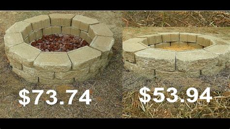 Two Pictures Showing The Same Fire Pit In Different Stages Of Being