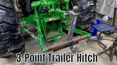 Simple 3 Point Tractor Hitch To Move Trailers Youtube