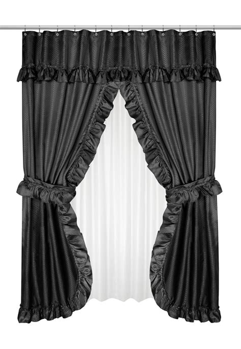 Goodgram Lauren Complete 5 Piece Attached Shower Curtain And Valance Set