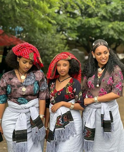 Amhara Woman Ethiopian Clothing Dress Culture Traditional Outfits