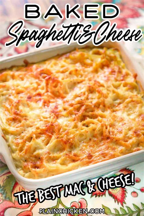 The hearty casserole consists of spaghetti noodles and meat sauce layered with creamy ricotta and melty mozzarella cheese, which, needless to say. Baked Spaghetti & Cheese Casserole - Plain Chicken