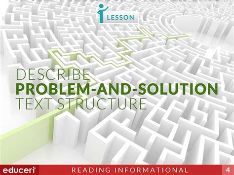 Describe Problem And Solution Text Structure Lesson Plans