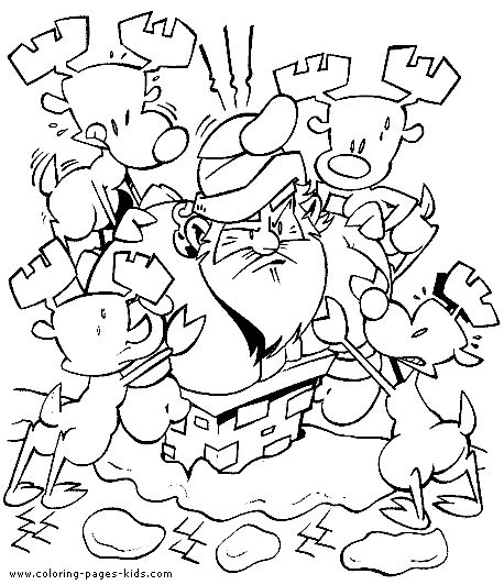 Download this premium vector about cute santa claus stuck in the chimney, and discover more than 12 million professional graphic resources on freepik. Funny Christmas Coloring Sheet For Kids - Santa is stuck ...