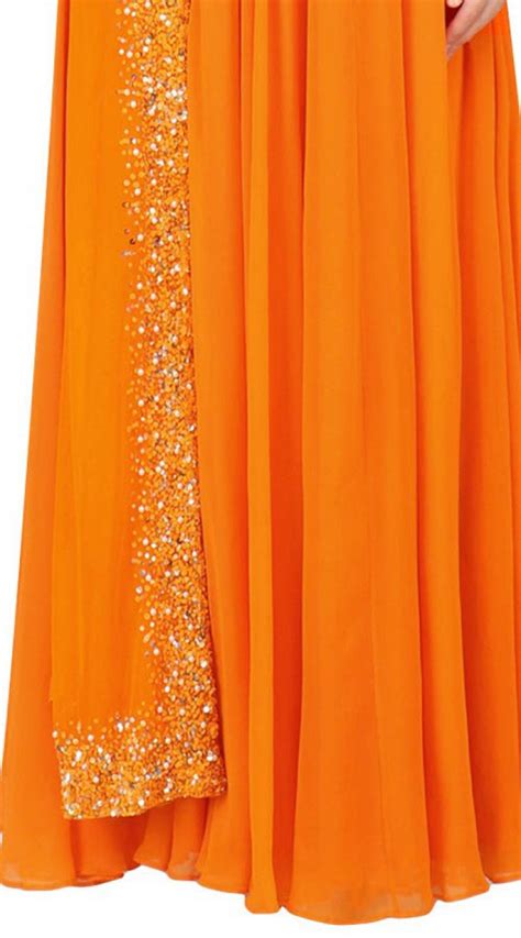 Party Wear Orange Designer Anarkali Suit Suuds47929