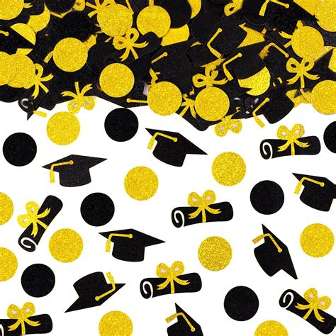 Buy Yujun 160pcs Graduation Confetti2022 Gold And Black Paper Glitter