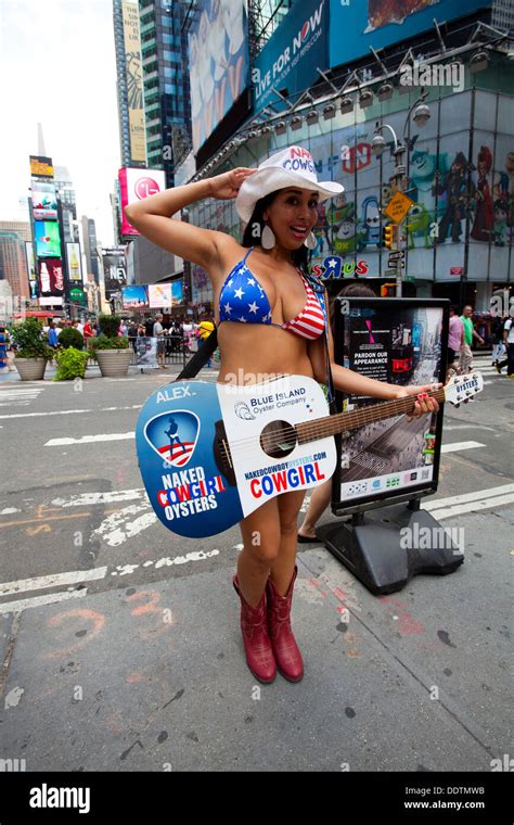 Naked Cowgirl Times Square Manhattan New York United States Of