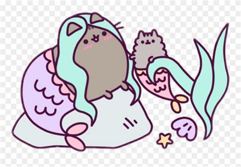Pusheen And Stormy Mermaid Clipart 1171167 Pinclipart