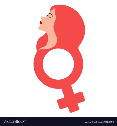 Girl Avatar With A Female Gender Symbol Royalty Free Vector