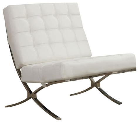 Product name modern white leather cover italian dining chairs with stainless steel frame item no c221# size(cm) 53*48*112 the leather white chairs on alibaba.com are perfectly suited to blend in with any type of interior decorations and they add more touches of glamor to your existing decor. X-Style Waffle Accent Chair, Chrome Legs and White Faux ...