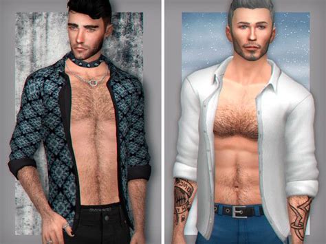 Ooolala Hot Opened Shirt For Your Hunky Male Sims Created By