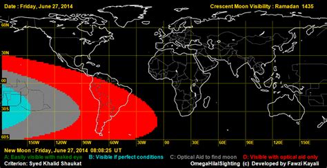 For saudi arabia, di kingdoms moon sighting committee wey dey tumair observatory no see. crescent-moon-sighting-possibility-map-1435rmd_6-27-2014 ...