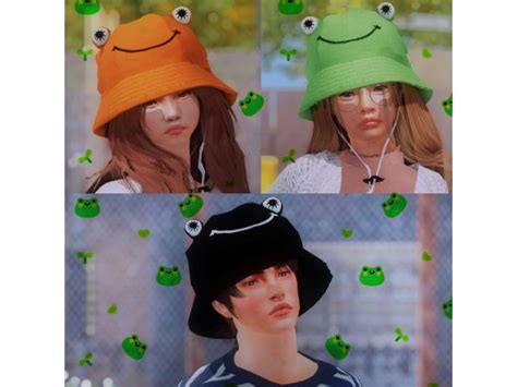 Capricorn Sims Frog Bucket Hat In 2021 Sims Hats Bucket Hat
