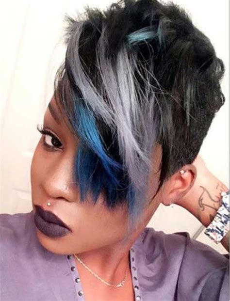 Make your short hairstyle edgier by adding a chestnut color with curls, and a shorter some women love to play with their hair and experiment with different styles. 26 Coolest Pixie Haircuts For Black Women in 2020 - Page 3 ...