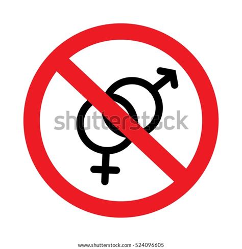 No Sex Sign On White Background Stock Vector Royalty Free 524096605
