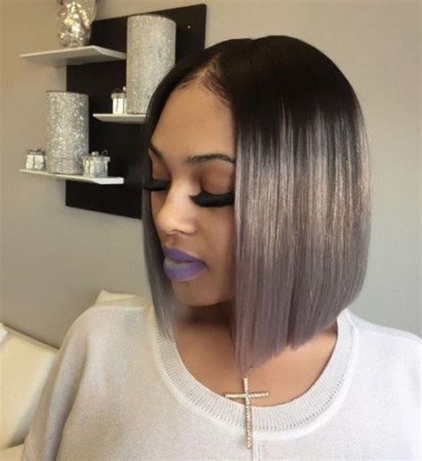 Starting with the simple, short versions to the funky, layered ones; 40 Bob Hairstyles for Black Women 2017 | herinterest.com/