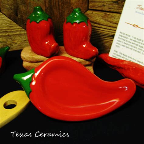 Dii chili pepper kitchen towels, set of 2 red embellished chilis & allover chilis print towels, chili pepper dish towels flat weave 100% cotton for cooking, baking, dishes, chili pepper kitchen decor. Red Chili Pepper Spoon Rest Festive Kitchen Decor Cinco De ...