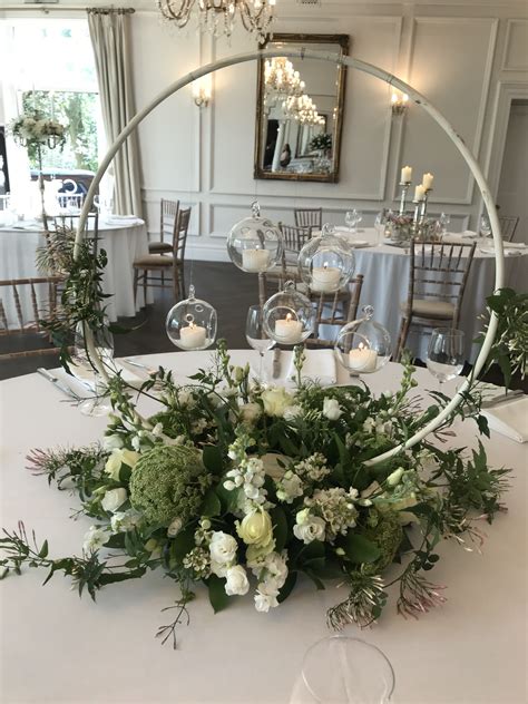 Floral Hoop Table Centre Engagement Decorations Diy Wedding