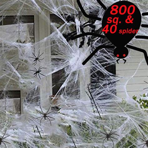 800 Sqft Spider Web Cobwebs Decorations Large Spider