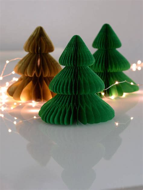 Metallic Paper Christmas Tree Honeycomb Christmas Tree Etsy Uk