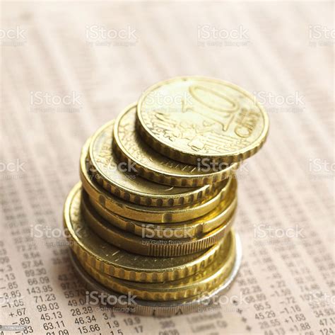 Euro Coins On Financial Newspaper Stock Photo Download Image Now