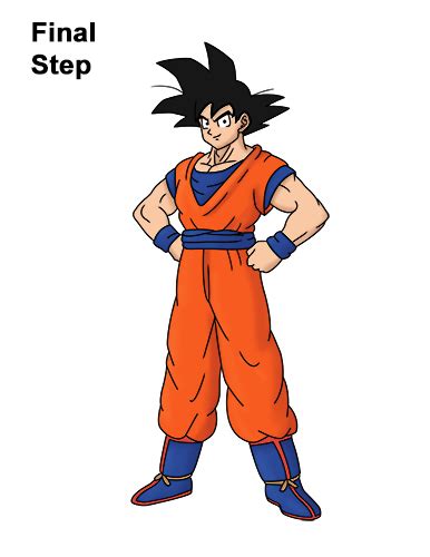 Nice work on the shading and drawing him, esspecially from that angle. How to Draw Goku (Full Body) with Step-by-Step Pictures