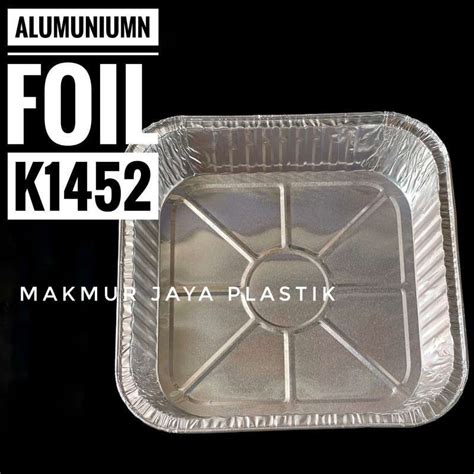 Jual Alumunium Foil Cup Kotak K1452 Kemasan Makanan Foil Tray Kotak