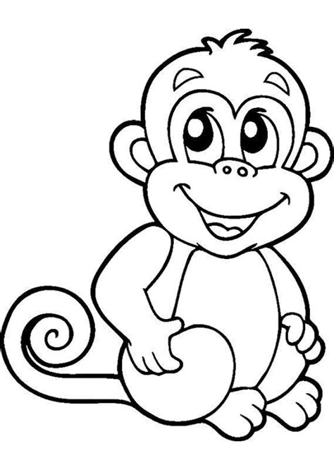 Monos Para Colorear Monkey Coloring Pages Animal Coloring Pages