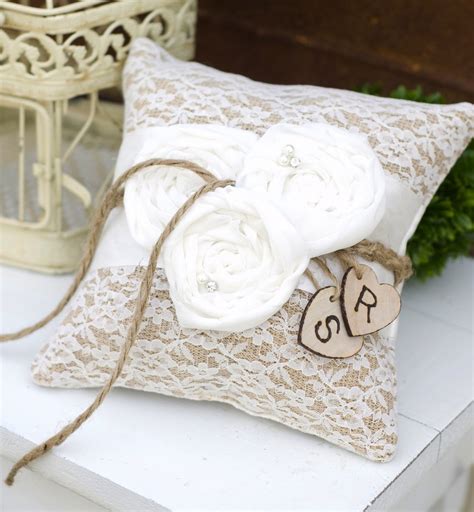 Www.diyweddinggowns.com an easy diy tutorial on how to make a simple ring bearer pillow for that adorable little gentlemen. burlap lace wedding ceremony details ring bearer pillow | OneWed.com