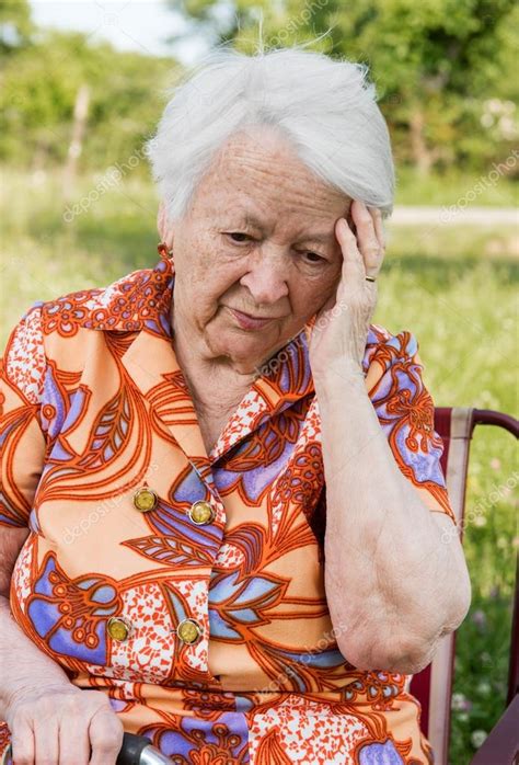 Tired Sad Old Woman Stock Photo By ©vbaleha 74425963