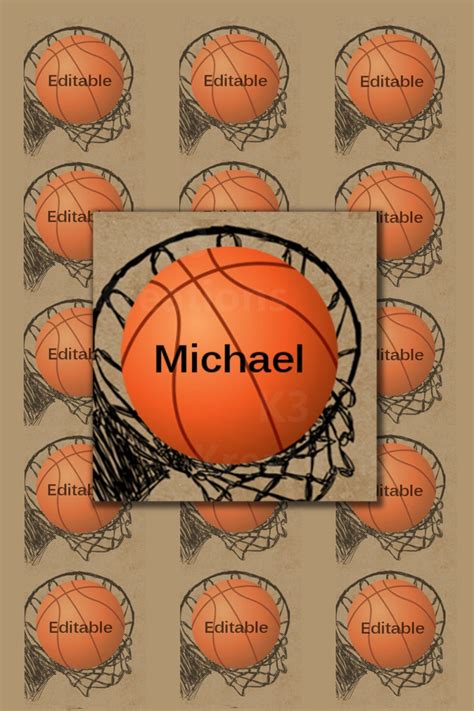 Basketball Squares Template