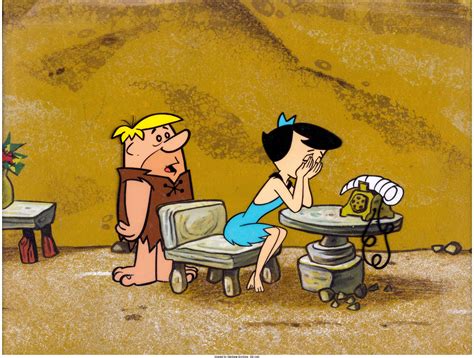 The Flintstones Social Climbers Barney And Betty Rubble Production Cel Setup With Key Master