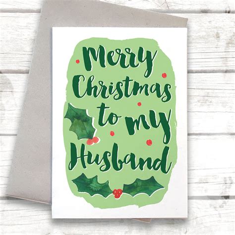 Merry Christmas Husband Card By Alexia Claire