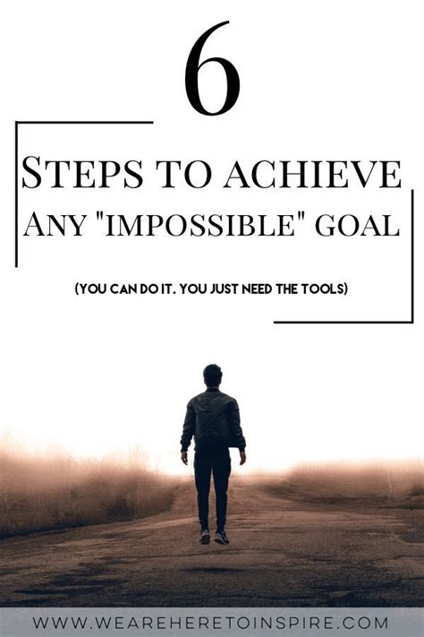 6 Steps To Achieve Any Impossible Goal Self Motivation Tips To Be