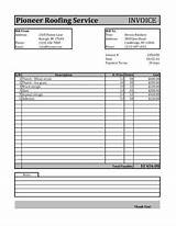 Photos of Roofing Invoice