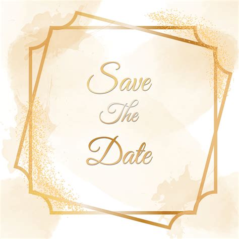 Save The Date Framewedding Card Invitation Card Template With Flower