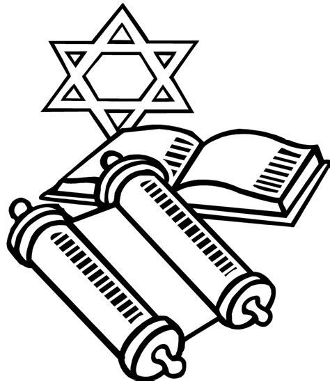 Torah Scroll Coloring Page Sketch Coloring Page