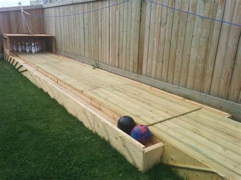 Amazing Diy Wood Backyard Bowling Alley Gardens