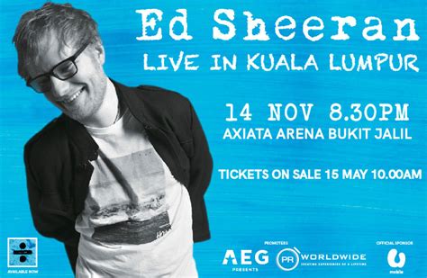 Ed sheeran's upcoming kuala lumpur concert venue, date, and ticketing details have been unveiled. Ed Sheeran Live In Kuala Lumpur | PR Worldwide | Events Asia