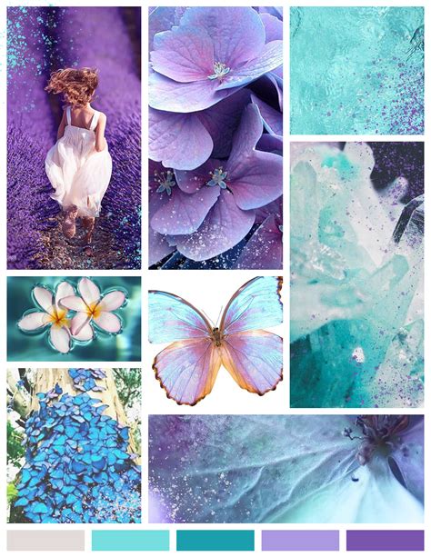 Moodboard Design Blue Turquoise Purple Free Freedom Fresh Happy Joy