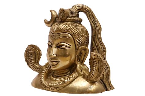 Brass Shiva Bust 8 Cm Small Size Brass Lord Shiva Head Idol Etsy
