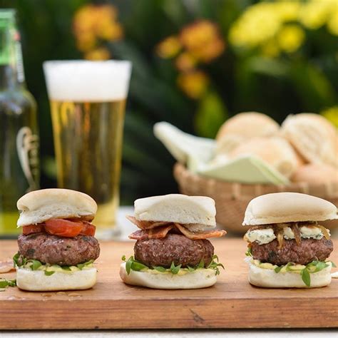 With patties on a flat work surface, use a paring knife to make a. Wagyu Beef and Blue Cheese Mini Burgers Recipe | Gourmet Food World