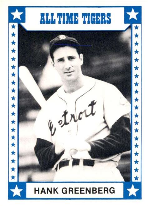 1980 Tcma All Time Detroit Tigers 4 Hank Greenberg Trading Card Database