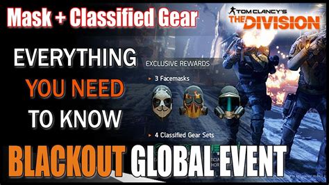 The Division GLOBAL EVENT BLACKOUT EVERYTHING YOU NEED TO KNOW Mask Gear Commendations