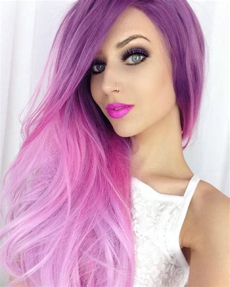 amythemermaidx on instagram violet hair colors purple ombre hair pastel hair pink hair neon
