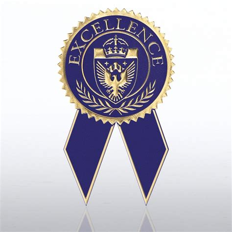 Certificate Seal With Ribbon Excellence Bluegold Baudville
