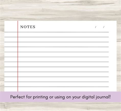 Blank Notes Sheet Blank Notes Template Digital Student Etsy